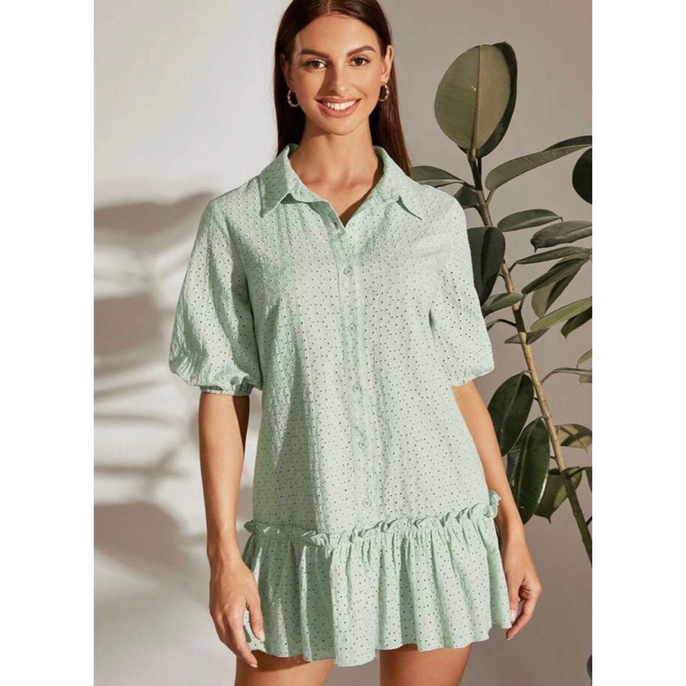 ✨Mint Green✨ NWOT Button Up Dress ✨